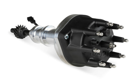 Pro-Billet Distributor, Small Black Cap, Steel Gear — Ford 289-302