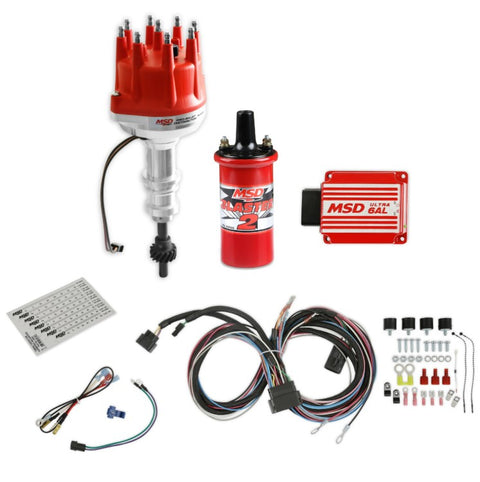 SBF V-8 Pro-Billet Ignition Bundle — Distributor, Ultra 6AL Box, Blaster 2 Coil