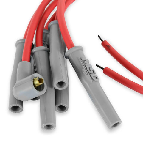 8.5mm Super Conductor Spark Plug Wire Set, Red — Universal 6-Cylinder