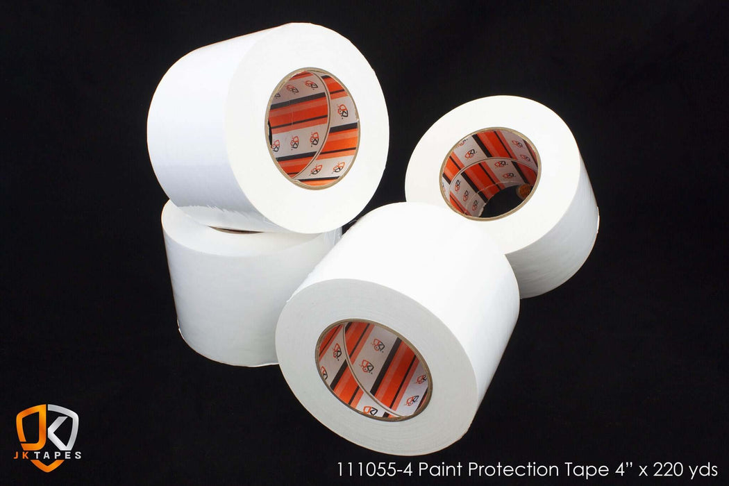 Paint Protection Tape 4in x 220 yds (Single Roll), 111055-4, 4in x 220 yds Temporary protection tape for freshly painted car-bodies. Applied after the painting process, JK Tapes paint protection provides reliable protection for painted surfaces susceptibl