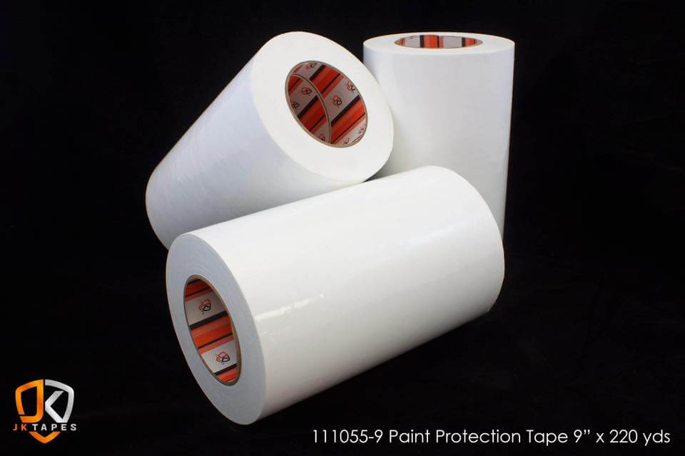 Paint Protection Tape 9in x 220 yds (Single Roll), 111055-9, 9in x 220 yds Temporary protection tape for freshly painted car-bodies. Applied after the painting process, JK Tapes paint protection provides reliable protection for painted surfaces susceptibl