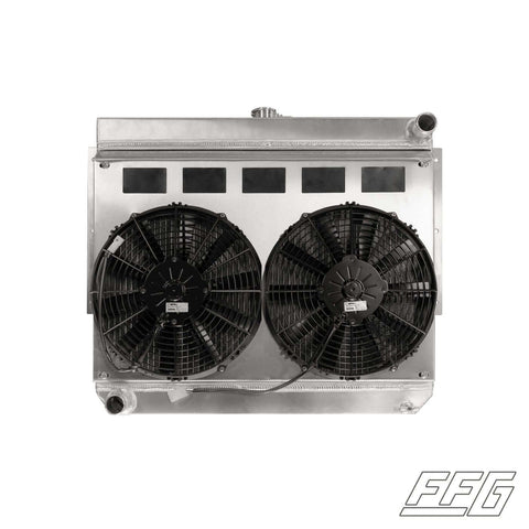 1953-56 F100 Coyote Swap Radiator - High Performance Fans