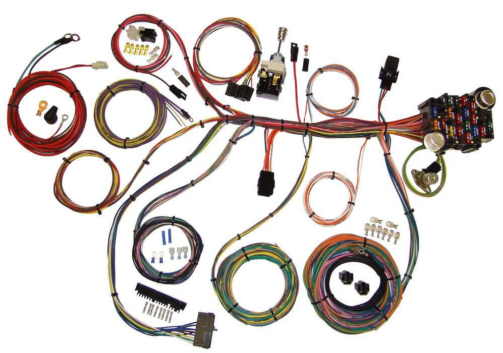 Power Plus 20 Universal Wiring System, 510008, The Power Plus 20 is a complete, integrated wiring system incorporating a factory-style pre-wired fuse box. Power Plus kits are designed to offer an economical and convenient wiring solution by eliminating di