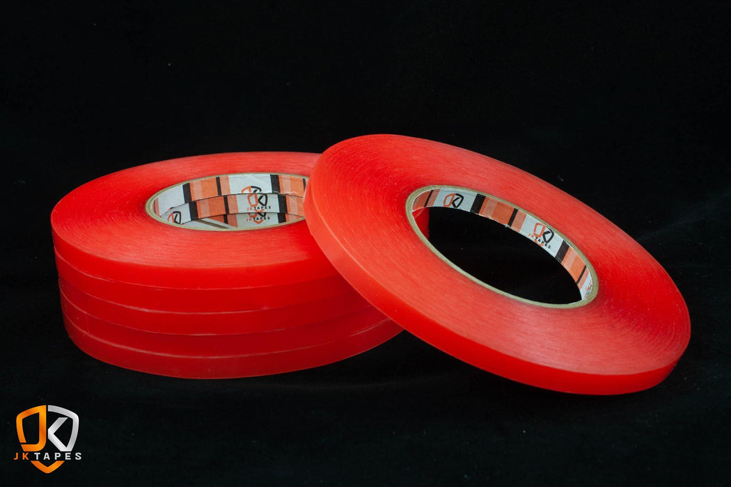 Double Sided Thin Acrylic Adhesive Tape 9mm x 25m (Single Roll), 52915-9, 9mm x 25m Double-sided tape with high shear and temperature resistance. Suitability for most demanding applications such as heavy stress, high temperatures or critical substrates.