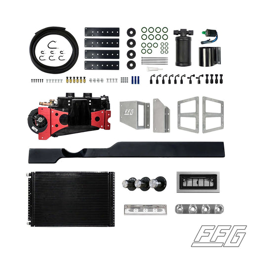 1967-72 Ford Truck Complete A/C Kit, FFG-F6772-ACKIT-B, This kit is your one-stop shop for adding Air Conditioning to your 1967-72 Ford truck. Mounting hardware for the A/C box and condenser are included. You also have the option to weld the A/C box mount