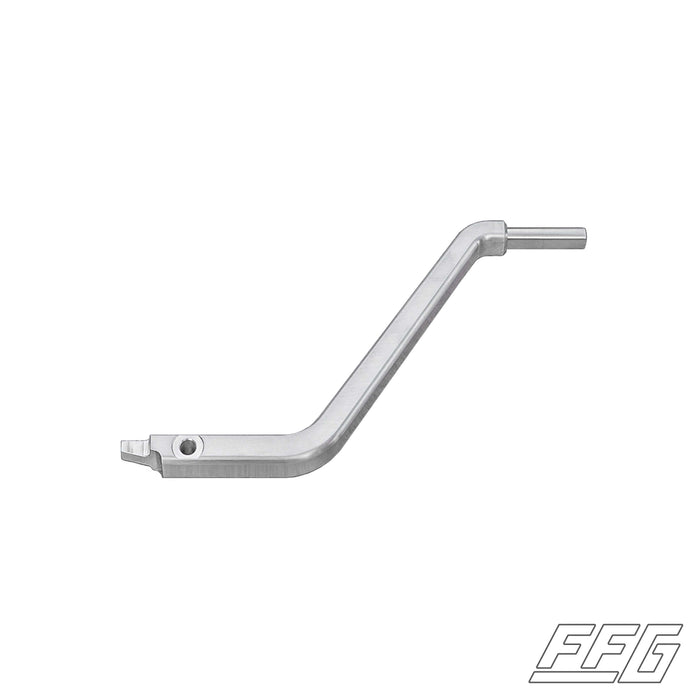 Billet Aluminum Shifter Arm, FFG-BSA-M, Fat Fender Garage has developed a matching billet shifter arm for your Ididit steering columns. These are machined from 6061 billet aluminum and come in a raw machined finish and a black anodized finish. Install the
