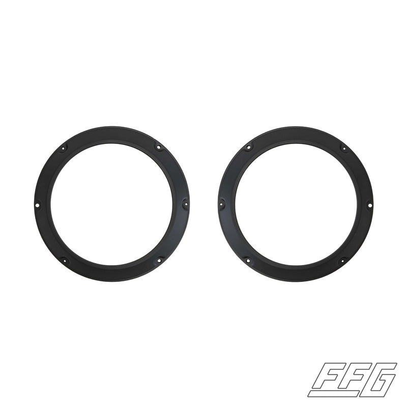 Billet Aluminum Headlight Bezels - 1966-77 Ford Bronco, FFG-B6677-HB-Bk, 05/31/22 update: – Polished finishes are running on a 2-4 week lead time. Fat Fender Garage exclusive Billet Aluminum Headlight Bezels for 1966-77 Ford Broncos. These bezels are prec
