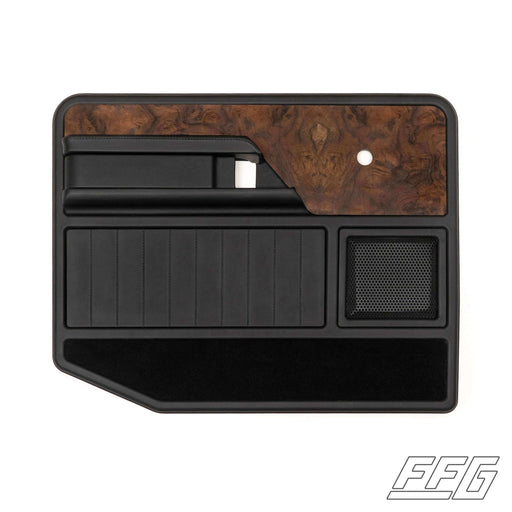 Custom Front Door Panels | 1973-79 Ford Truck, FFG-CDP, FFG Custom Door Panels are designed in house and custom made with your choice of materials. These are full length door panels and provide a clean and updated look with a custom handmade feel. The fit