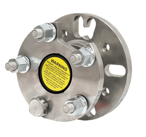 GUNIHUB™, GW.4510, GUNIHUB™ 45 universal rotating hub is used when brakes are locked up or when a car is stuck in the parked gear. Just install the GUNIHUB to any 4 or 5 lug pattern for full wheel rotation. Locking Pin included. The ultimate tool to move