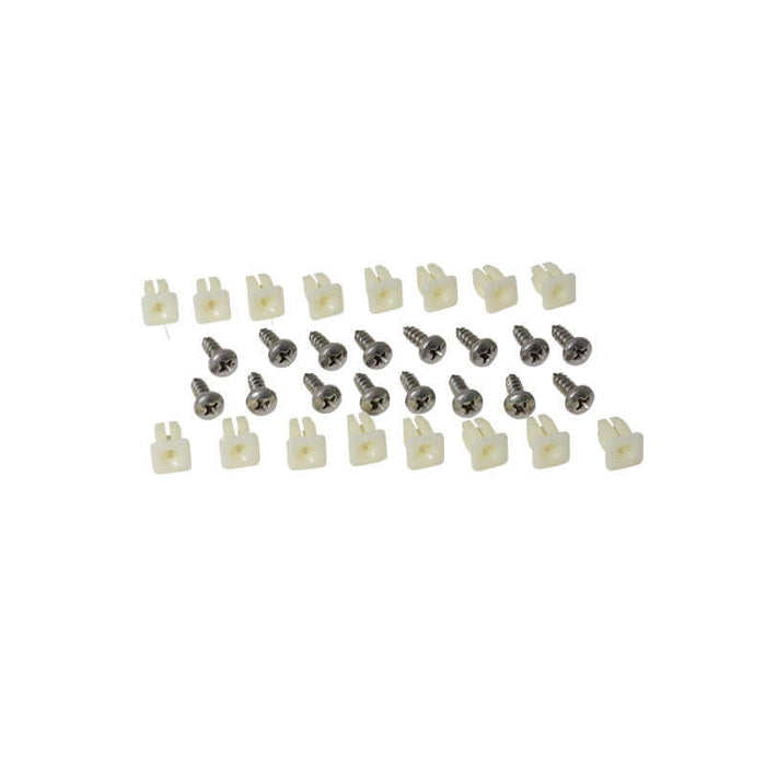 Grille Insert Hardware Kit - 1973-75 Ford Truck, D3TZ-8150-HW, This Grille Insert Hardware Kit is perfect for your 1973-75 Ford Truck. It comes complete with 16 Phillips head screws and 16 plastic screw inserts, so you don't have to hunt around for any mi