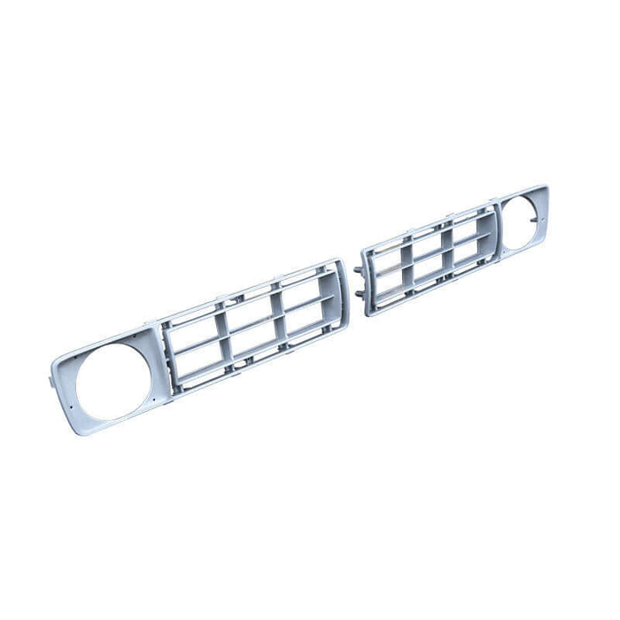 Grille Inserts - Plastic - Pair - Unpainted - 1976-77 Ford Truck, D6TZ-8150-PR, Enhance the look of your 1976-77 Ford Truck with these grille inserts. Each purchase comes with a pair of right and left hand sides made of high-quality Argent Silver plastic