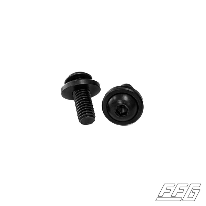 Stainless Steel Finishing Washers - 5/16"with 1" Button Head Screws, FFG-SSFW-516-Bk, Stainless steel hardware is a great way to make your hot rod stand out from the rest. These finishing washers were designed by us to accompany the hardware that we use o