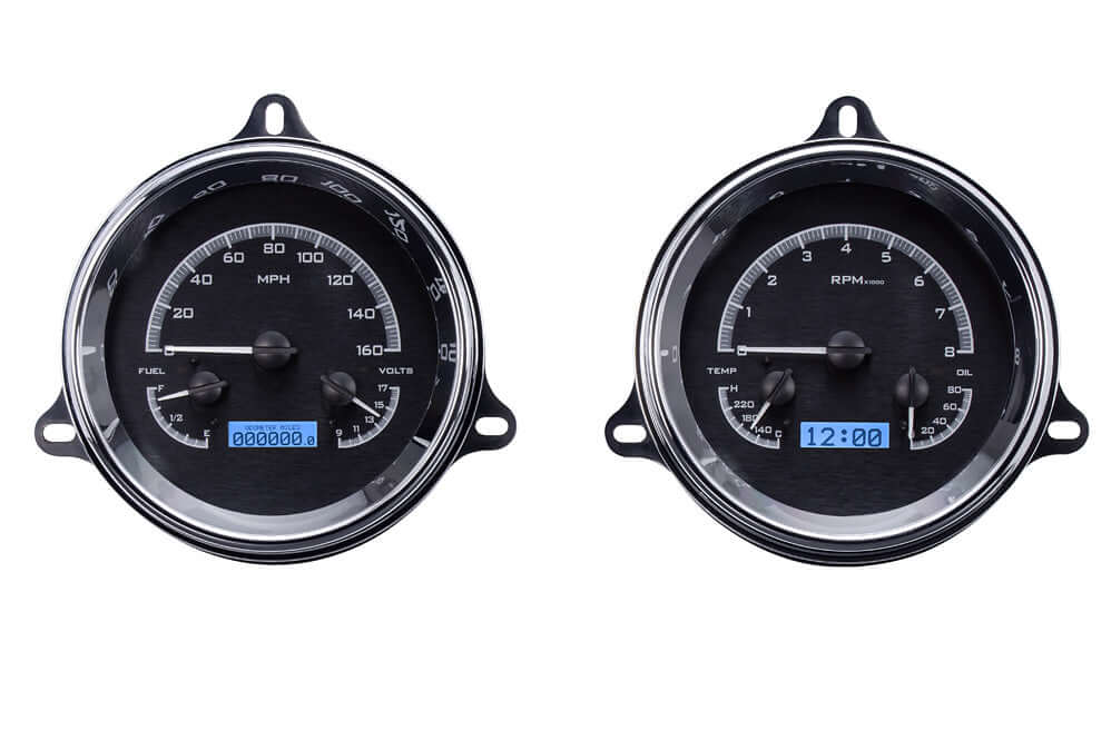 VHX Instrument Gauge System | Chevy Pickup (1954), VHX-54C-PU-K-B, For GM Truck enthusiasts, the curvy lines of this model made it an instant classic just begging for modern upgrades like the VHX Series. Fully machined, show chromed bezels are included, m