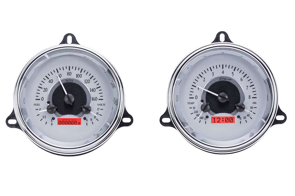 VHX Instrument Gauge System | Chevy Pickup (1954), VHX-54C-PU-S-R, For GM Truck enthusiasts, the curvy lines of this model made it an instant classic just begging for modern upgrades like the VHX Series. Fully machined, show chromed bezels are included, m