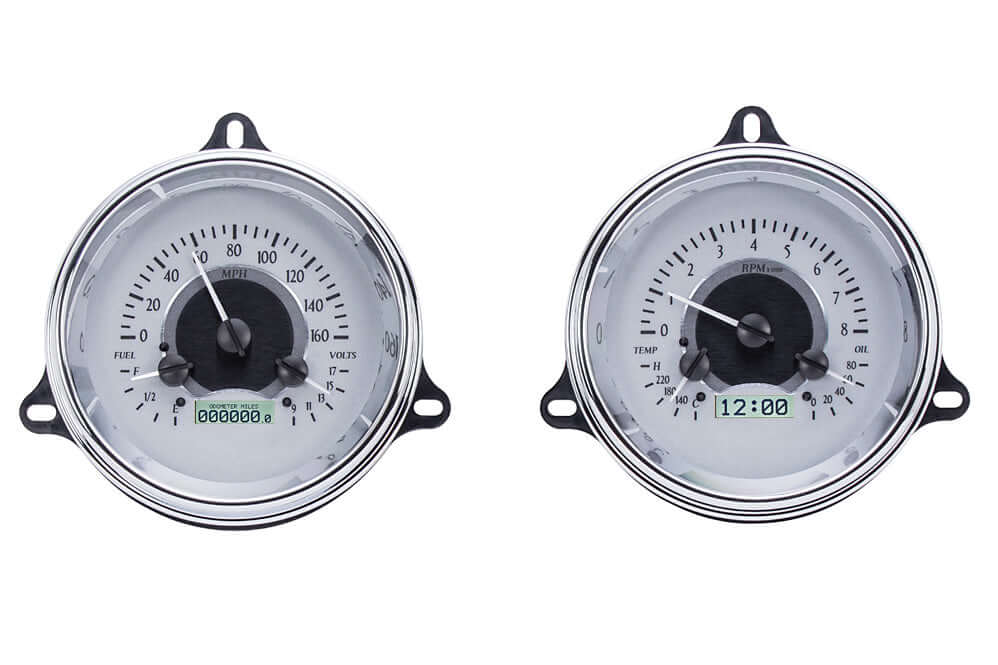 VHX Instrument Gauge System | Chevy Pickup (1954), VHX-54C-PU-S-W, For GM Truck enthusiasts, the curvy lines of this model made it an instant classic just begging for modern upgrades like the VHX Series. Fully machined, show chromed bezels are included, m