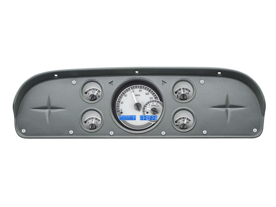 VHX Instrument Gauge System | Ford Pickup (1957-60), VHX-57F-PU-S-B, 1957 brought us the first fleetside Ford pickup, along with a new dash. The small instrument cluster is just begging for an upgrade, and this direct-fit package is just the ticket! Use y