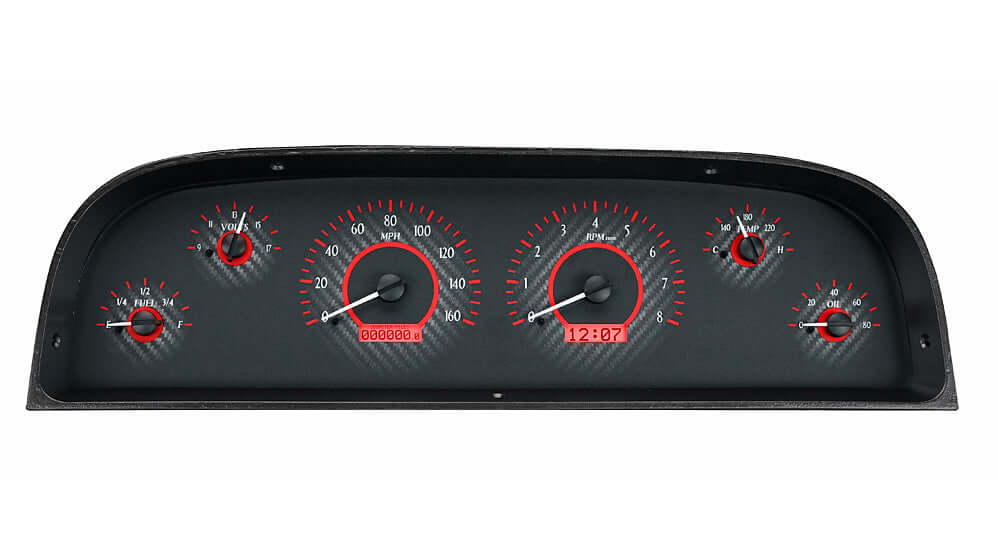 VHX Instrument Gauge System | Chevy Pickup (1960-63), VHX-60C-PU-C-R, Often overlooked by builders but not Dakota Digital, the 1960-66 Chevy trucks feature a wide-open instrument housing just asking to be filled with today’s best technology. These instrum