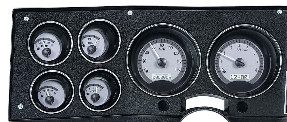 VHX Instrument Gauge System | Chevy Pickup (1973-87), VHX-73C-PU-S-W, The ‘square body’ GM pickups are spreading like wildfire, and VHX-73C-PU is the perfect finishing touch for many of these builds. These kits are a snap to install with your original or