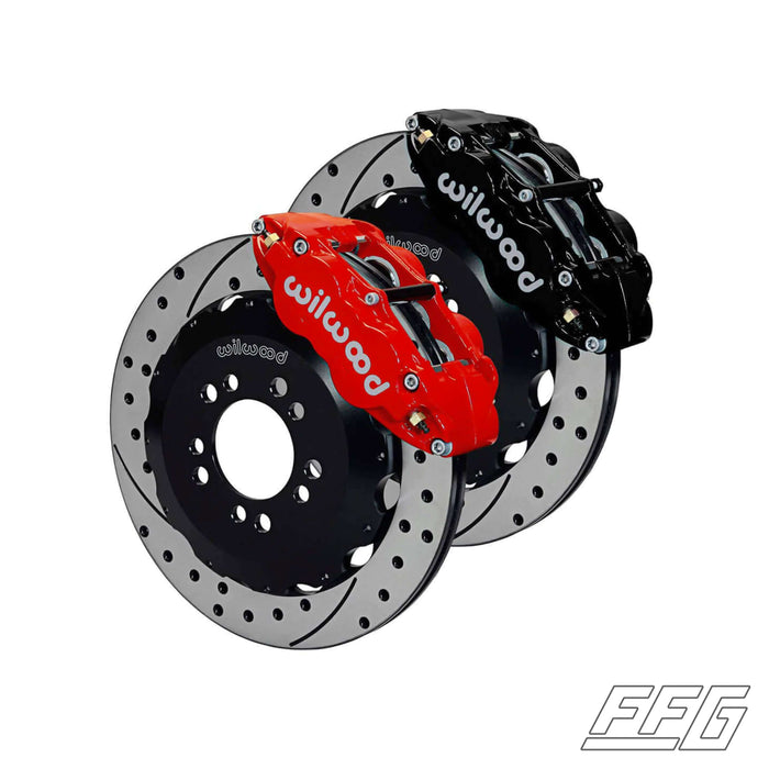 Ford 76-93 F100, F150, Bronco 13" FRONT Big Brake Kit (4WD), LS-FB7693-FBBK-13-4WD-SlottedOnly-BK, This high-performance Big Brake Kit from Little Shop MFG is specifically designed to fit Ford F100, F150, Bronco (4WD). Wilwood calipers, pads, and rotors p