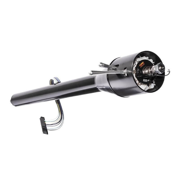 28" Floor Shift Tilt Steering Collumn with 2" OD, FR20005-28, This tilt column is designed for use with floor shifter. They feature a 2" tube diameter and compact shroud create a unique new custom look. Each column comes complete with a billet dress up ki
