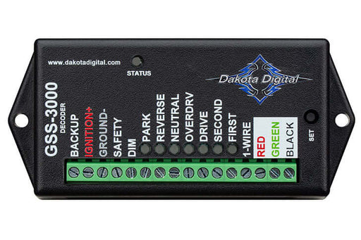 GSS-3000, GSS-3000, The GSS-3000 is a new generation of gear-shift (detent) position system from Dakota Digital. We’ve minimized the decoder (the brain of the system), and the new, smaller size with inboard terminals allows for easier installation. Able t