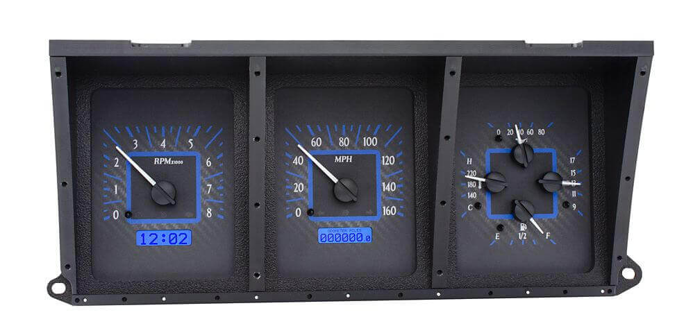 VHX Instrument Gauge System | Ford Pickup (1973-79) and Ford Bronco (1978-79), VHX-73F-PU-K-B, The Blue Oval squad can rejoice in the recent boon in popularity of the 1973-79 Ford F-Series trucks! You asked and we listened, offering a simple upgrade that