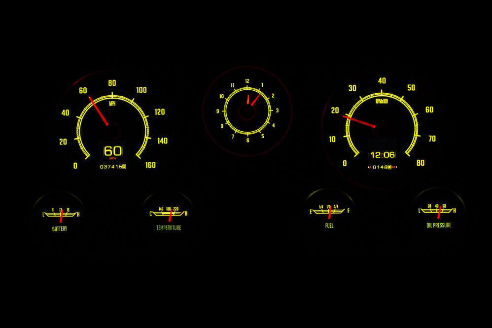 RTX Instrument Gauge System | Chevy Pickup (1967-72), RTX-67C-PU-X, Stock, but not! With a quick glance, heck even a longing stare, you’d think these are original equipment, but when the key turns all bets are off. This is as close to stock as you can get