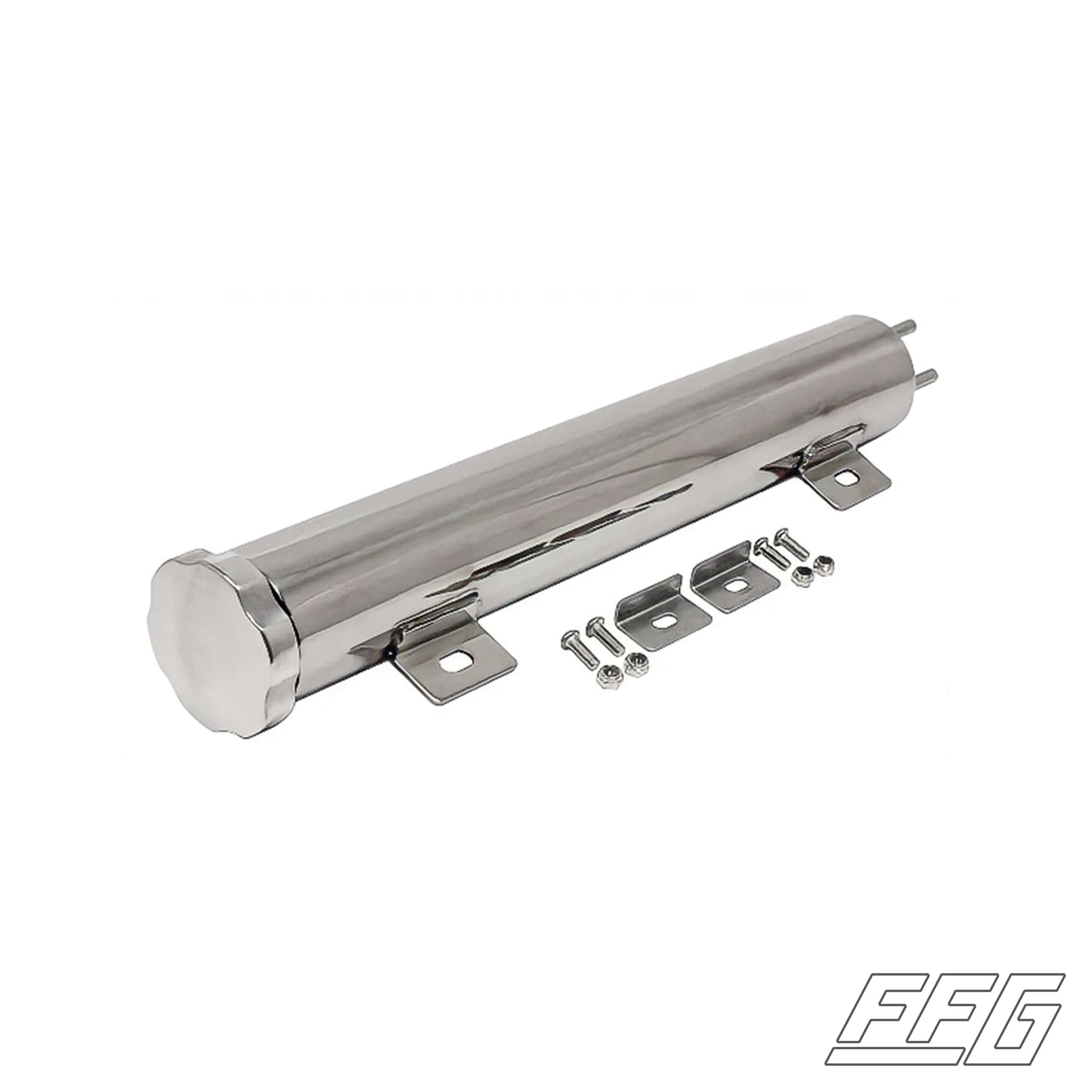 Stainless Radiator Overflow Polished Stainless Steel Radiator Overflow Tank – Fat Fender Garage