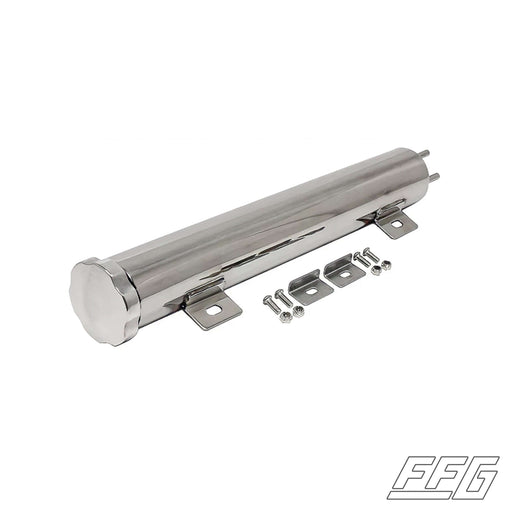 Polished Stainless Steel Radiator Overflow Tank, CR-6071, This product is currently out of stock with our supplier.Fat Fender Garage is excited to be able to offer these polished, stainless steel overflow tanks. We offer three different sizes that are all